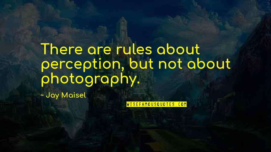 E Rendil Quotes By Jay Maisel: There are rules about perception, but not about