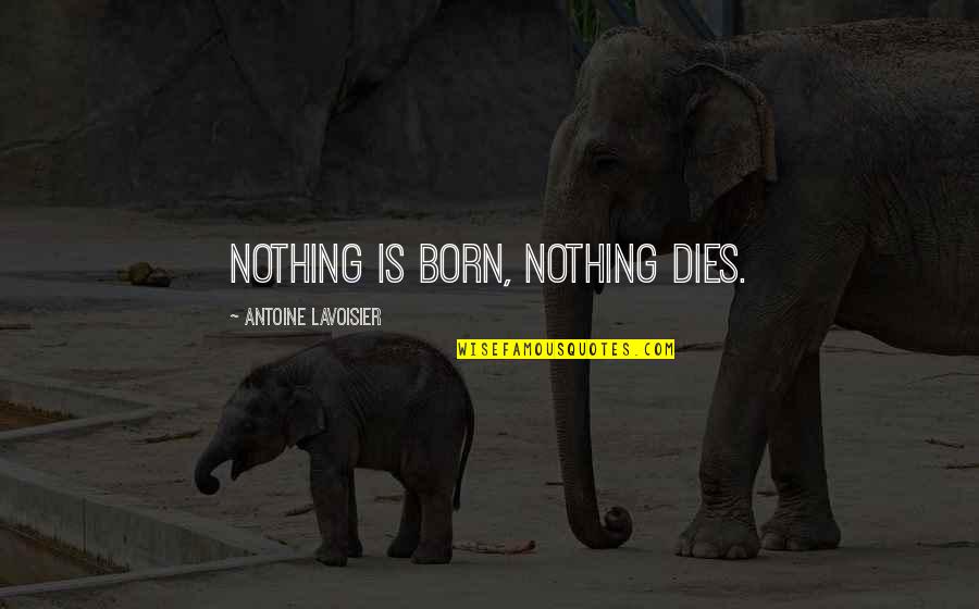 E92 Quotes By Antoine Lavoisier: Nothing is born, nothing dies.
