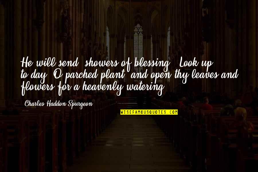 Each Day Is A Blessing Quotes By Charles Haddon Spurgeon: He will send "showers of blessing." Look up