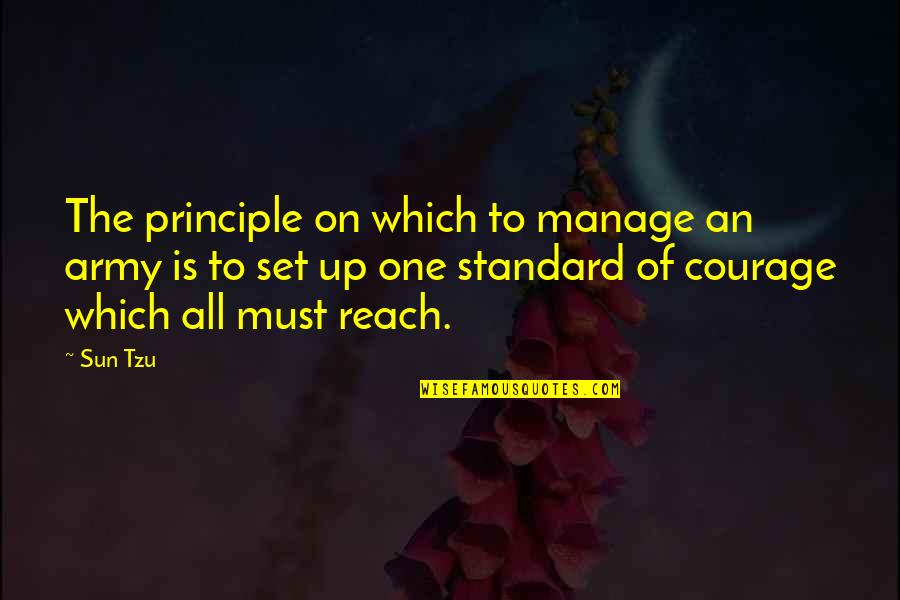 Each One Reach One Quotes By Sun Tzu: The principle on which to manage an army