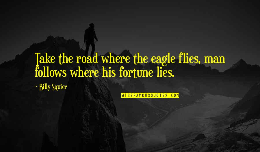 Eagle Quotes By Billy Squier: Take the road where the eagle flies, man