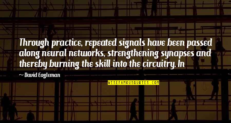 Eagleman Quotes By David Eagleman: Through practice, repeated signals have been passed along