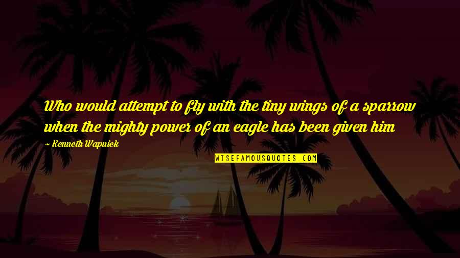 Eagles Eagles Quotes By Kenneth Wapnick: Who would attempt to fly with the tiny