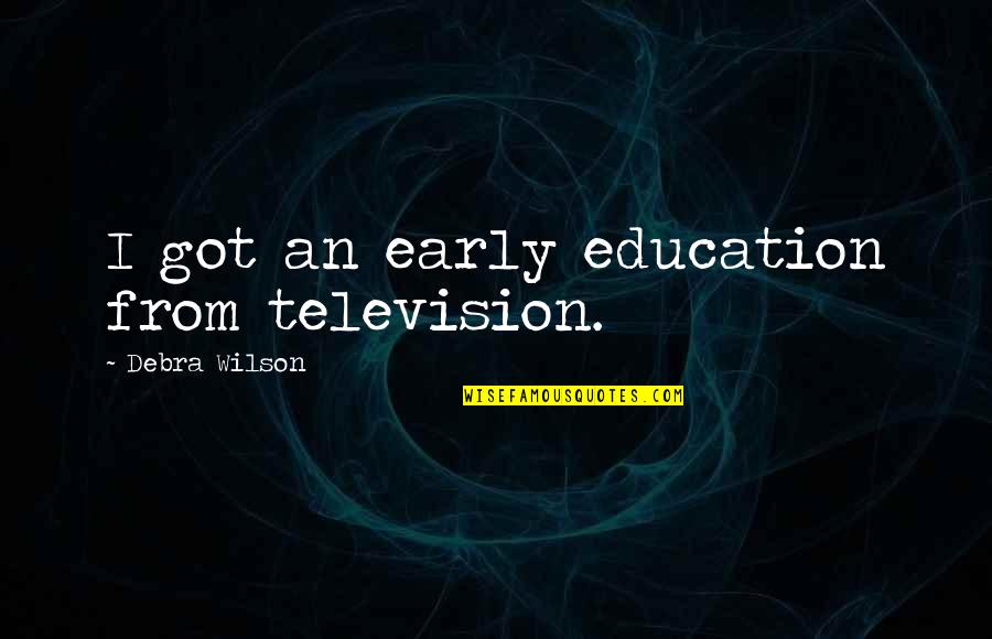 Early Education Quotes By Debra Wilson: I got an early education from television.
