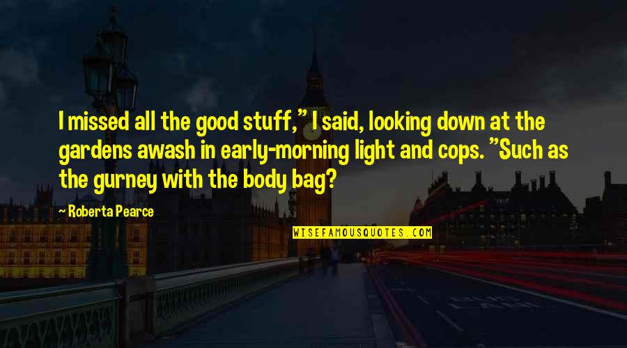 Early In The Morning Quotes By Roberta Pearce: I missed all the good stuff," I said,