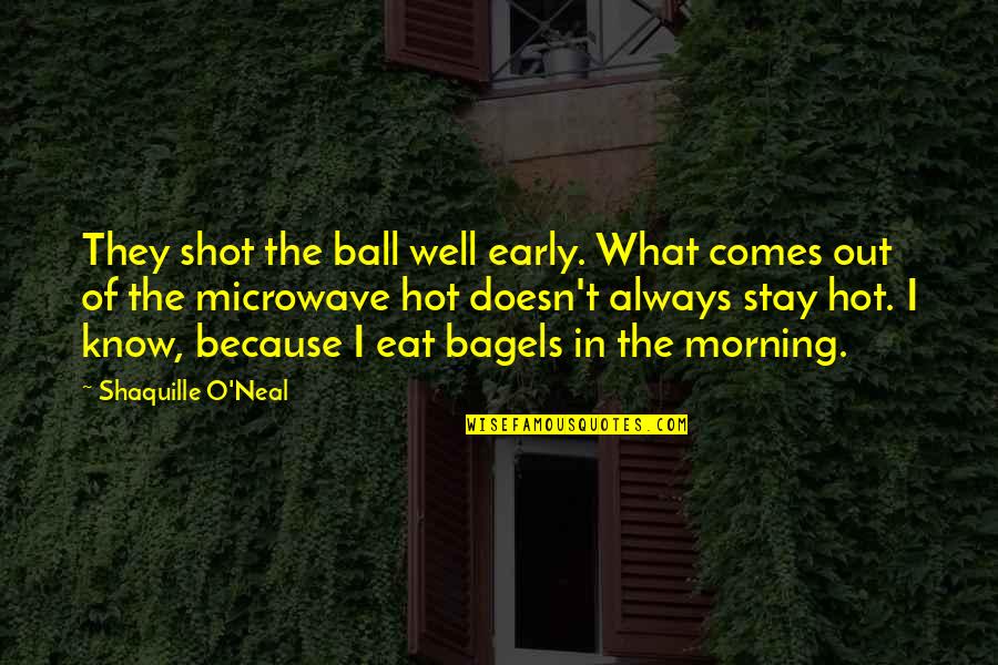 Early In The Morning Quotes By Shaquille O'Neal: They shot the ball well early. What comes