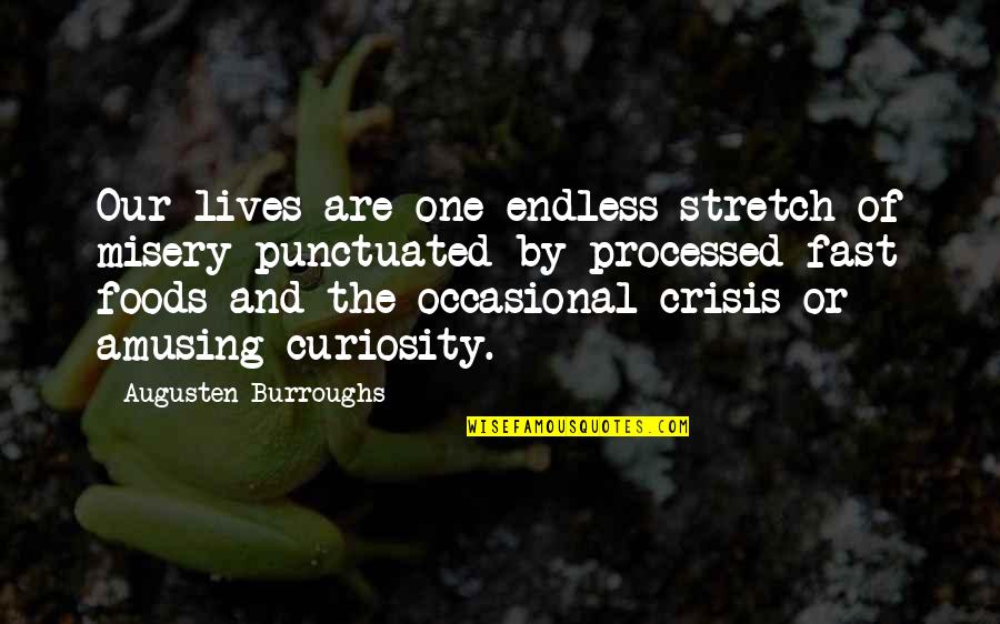 Early Purges Quotes By Augusten Burroughs: Our lives are one endless stretch of misery