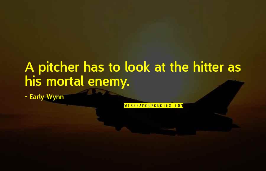 Early Wynn Quotes By Early Wynn: A pitcher has to look at the hitter