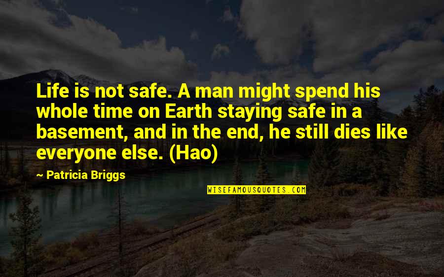 Earth And Life Quotes By Patricia Briggs: Life is not safe. A man might spend