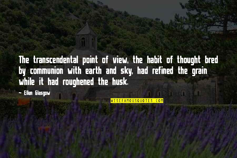 Earth And Sky Quotes By Ellen Glasgow: The transcendental point of view, the habit of Earth And Sky Quotes By Ellen Glasgow: The transcendental point of view, the habit of
