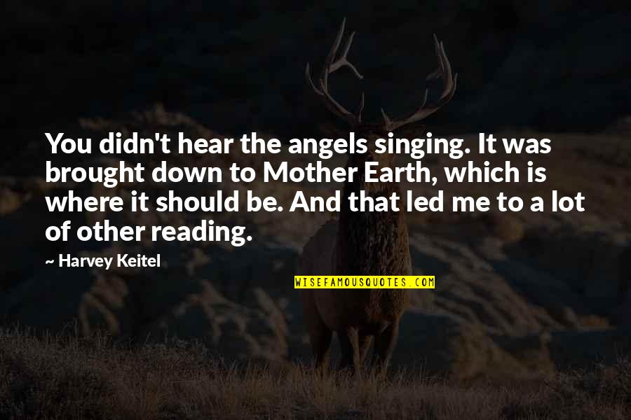 Earth Angels Quotes By Harvey Keitel: You didn't hear the angels singing. It was