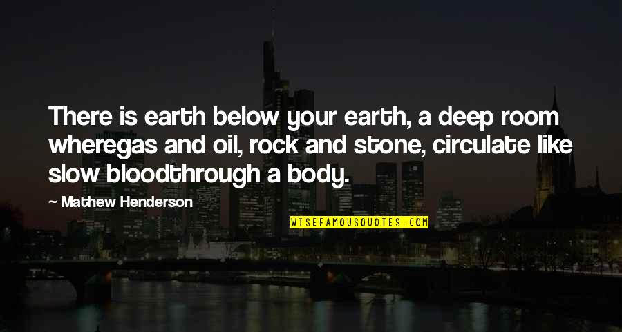 Earth Environment Quotes By Mathew Henderson: There is earth below your earth, a deep