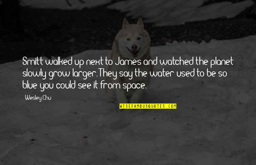 Earth From Space Quotes By Wesley Chu: Smitt walked up next to James and watched