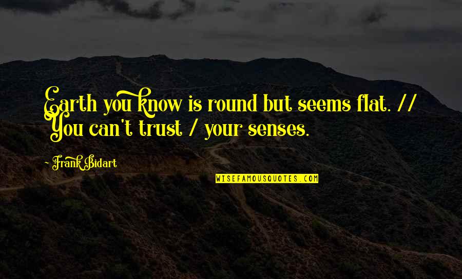 Earth Is Flat Quotes By Frank Bidart: Earth you know is round but seems flat.