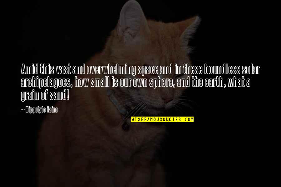 Earth Is Small Quotes By Hippolyte Taine: Amid this vast and overwhelming space and in
