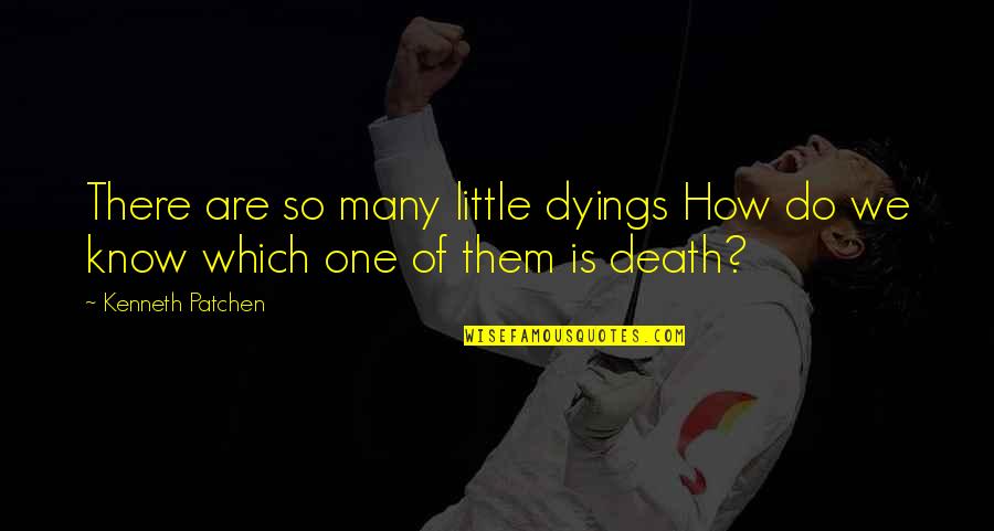 Earth Look Like Before Life Quotes By Kenneth Patchen: There are so many little dyings How do