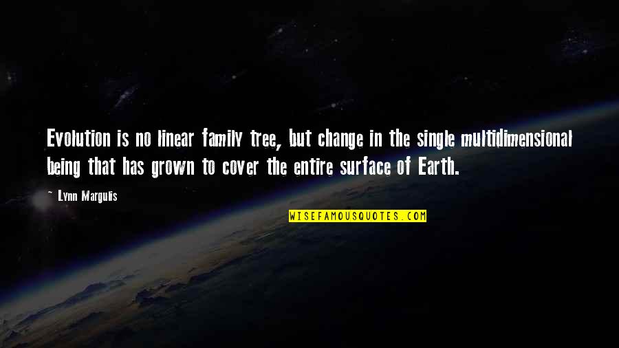 Earth Science Quotes By Lynn Margulis: Evolution is no linear family tree, but change