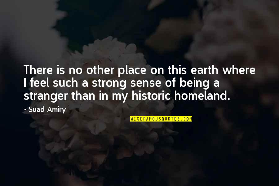 Earth Strong Quotes By Suad Amiry: There is no other place on this earth