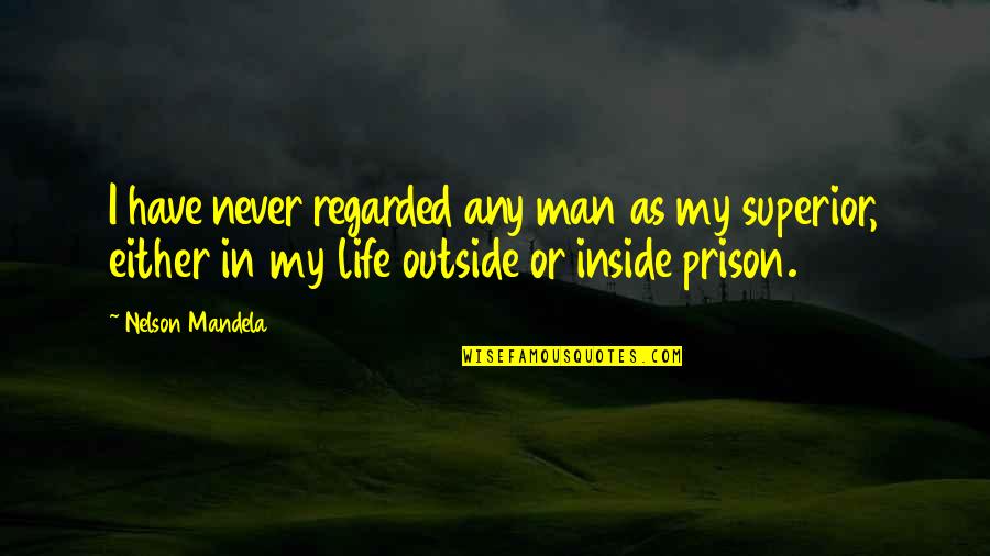 Earthwards Quotes By Nelson Mandela: I have never regarded any man as my
