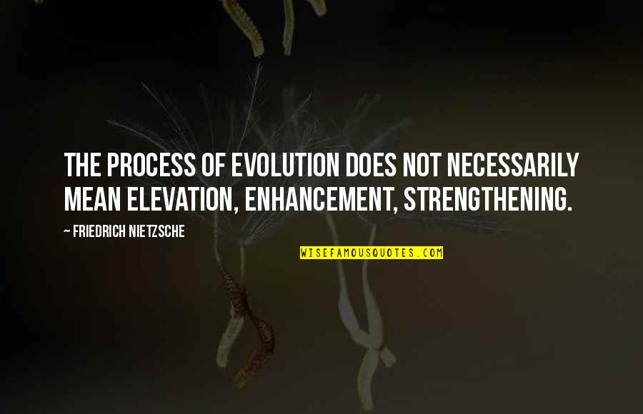 Easily Influenced By Others Quotes By Friedrich Nietzsche: The process of evolution does not necessarily mean