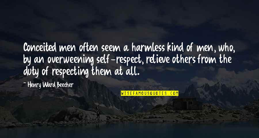 East Carolina University Quotes By Henry Ward Beecher: Conceited men often seem a harmless kind of