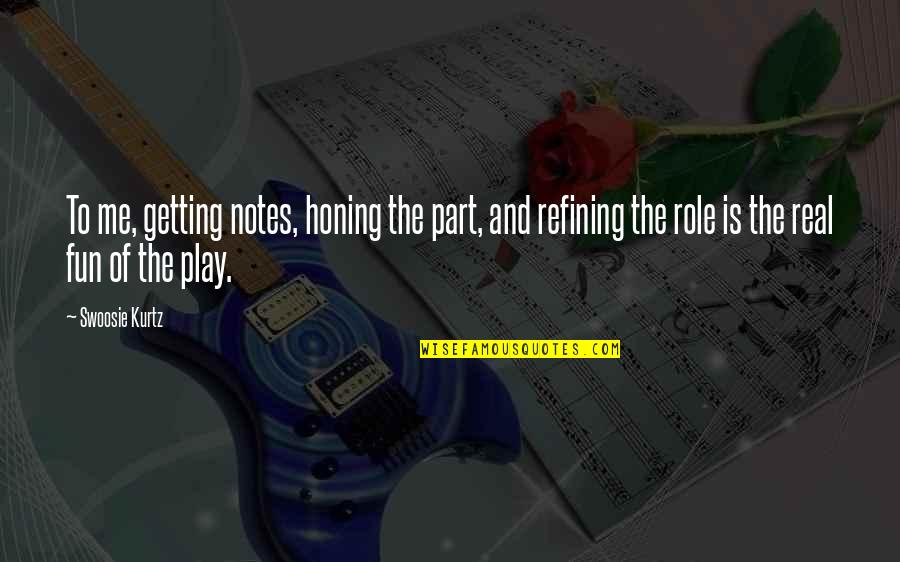 Easter Blessing Quotes By Swoosie Kurtz: To me, getting notes, honing the part, and Easter Blessing Quotes By Swoosie Kurtz: To me, getting notes, honing the part, and