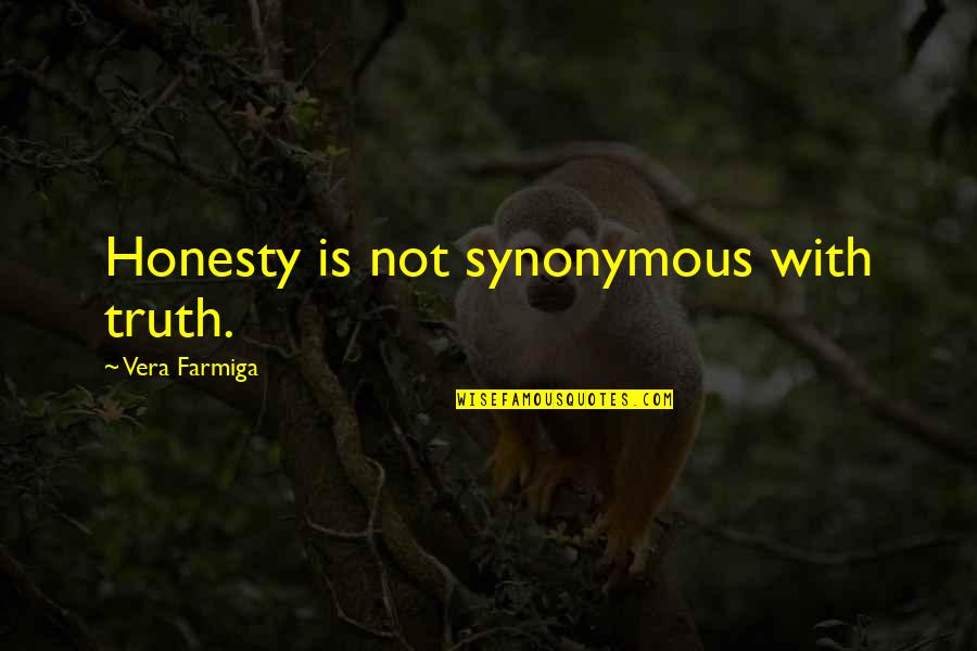 Easter Gratitude Quotes By Vera Farmiga: Honesty is not synonymous with truth. Easter Gratitude Quotes By Vera Farmiga: Honesty is not synonymous with truth.