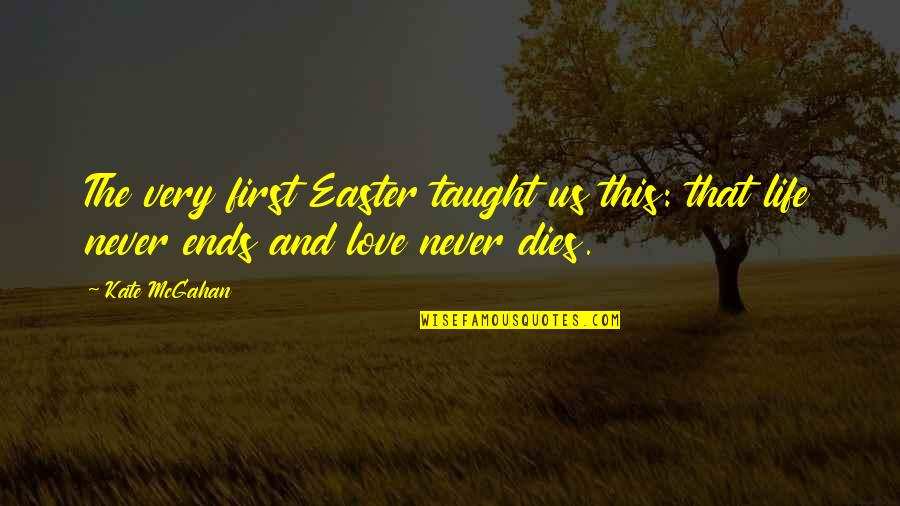 Easter Grief Quotes By Kate McGahan: The very first Easter taught us this: that