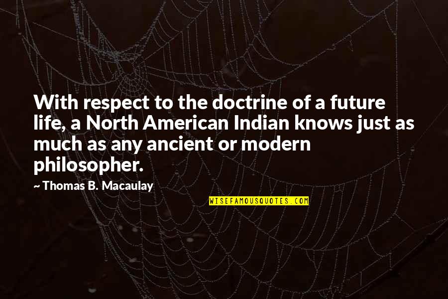 Eastern Shore Quotes By Thomas B. Macaulay: With respect to the doctrine of a future