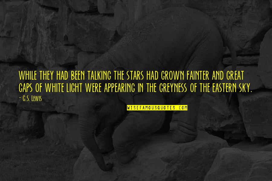 Eastern's Quotes By C.S. Lewis: while they had been talking the stars had