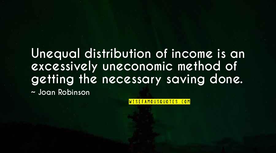 Eastland Quotes By Joan Robinson: Unequal distribution of income is an excessively uneconomic