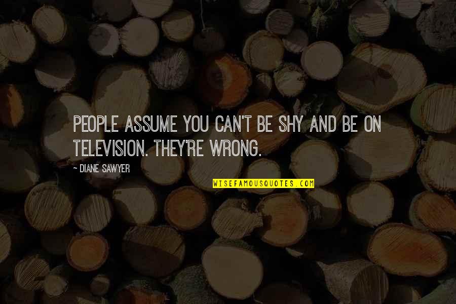 Easy A Webcast Quotes By Diane Sawyer: People assume you can't be shy and be