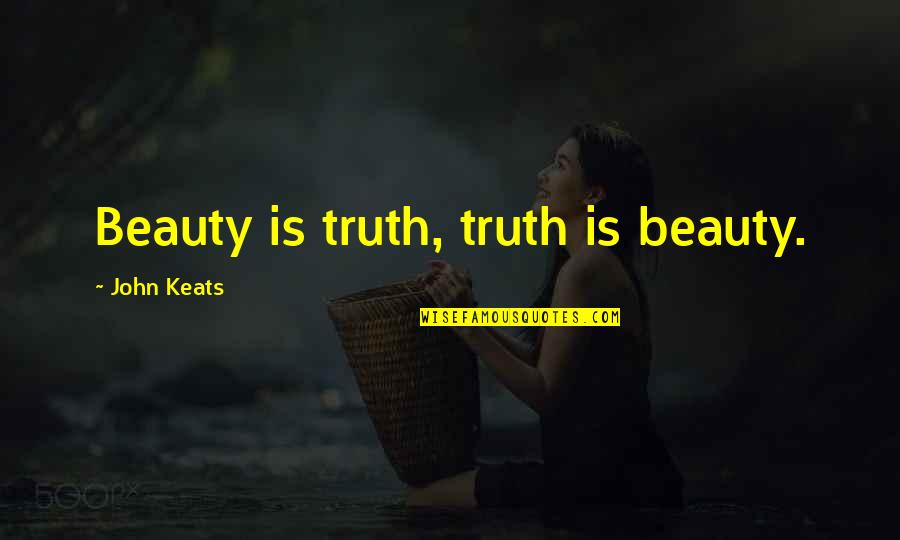 Easyhotel Heathrow Quotes By John Keats: Beauty is truth, truth is beauty.
