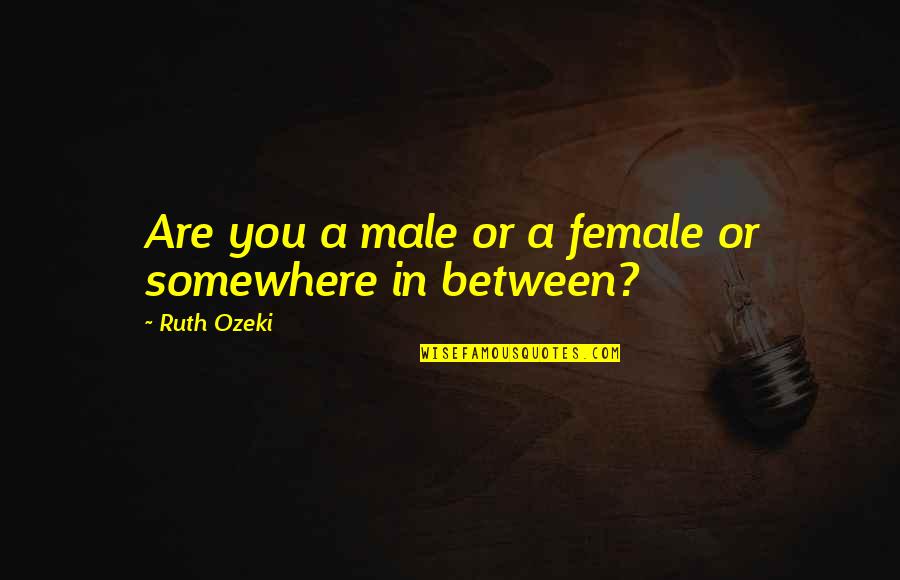 Easyhotel Heathrow Quotes By Ruth Ozeki: Are you a male or a female or Easyhotel Heathrow Quotes By Ruth Ozeki: Are you a male or a female or