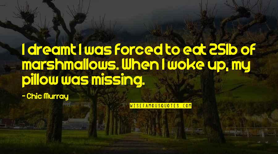 Eat Funny Quotes By Chic Murray: I dreamt I was forced to eat 25lb