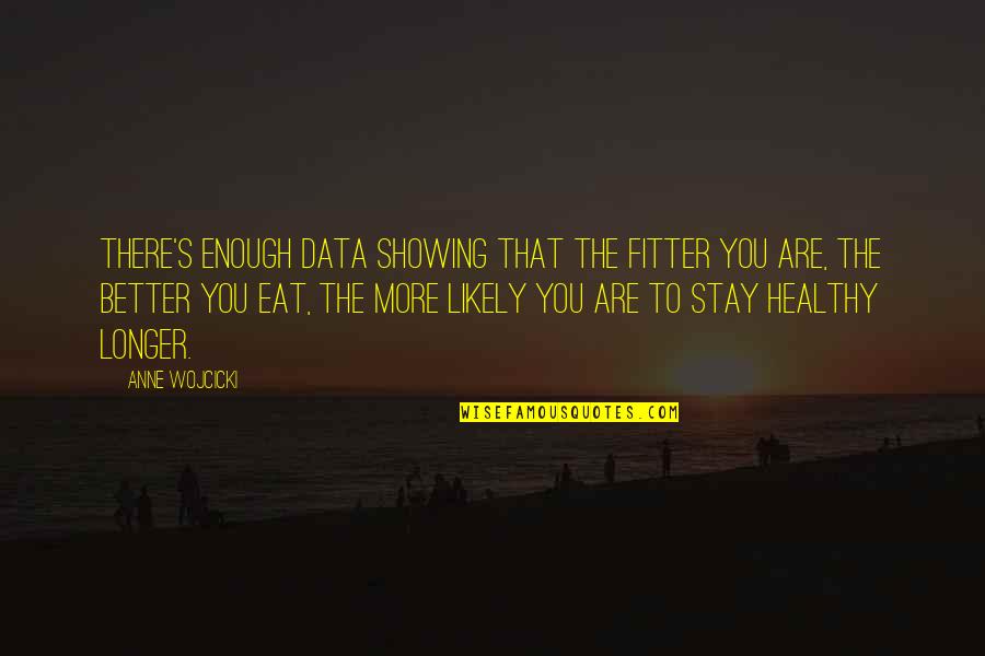 Eat Healthy Stay Healthy Quotes By Anne Wojcicki: There's enough data showing that the fitter you