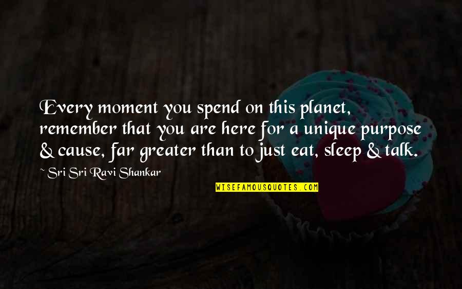 Eat Sleep Quotes By Sri Sri Ravi Shankar: Every moment you spend on this planet, remember