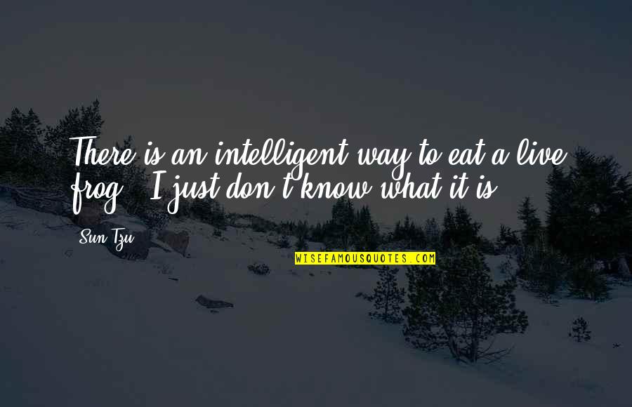 Eat That Frog Quotes By Sun Tzu: There is an intelligent way to eat a