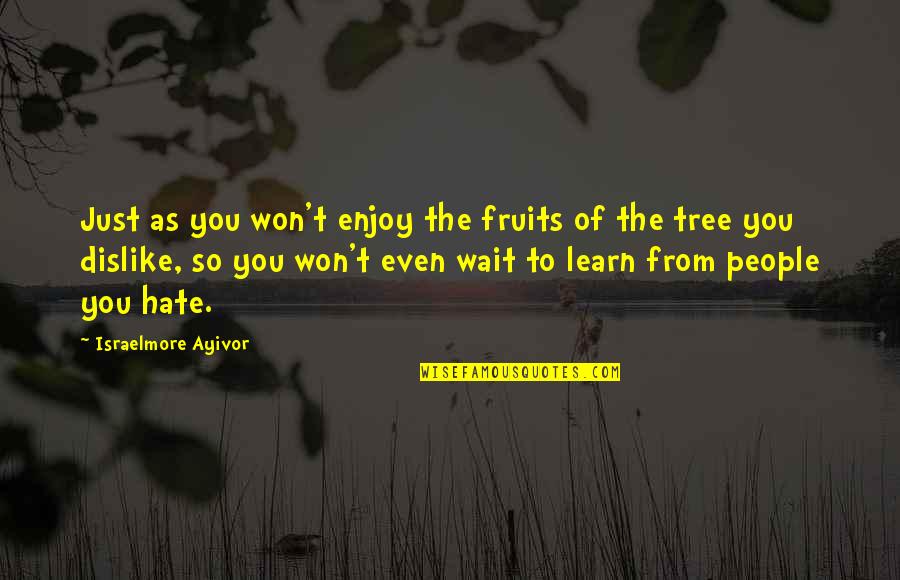Eat Your Fruits Quotes By Israelmore Ayivor: Just as you won't enjoy the fruits of