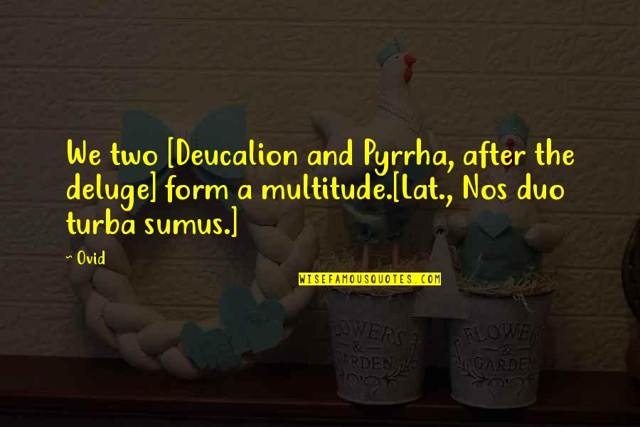 Ebay Wall Quotes By Ovid: We two [Deucalion and Pyrrha, after the deluge]