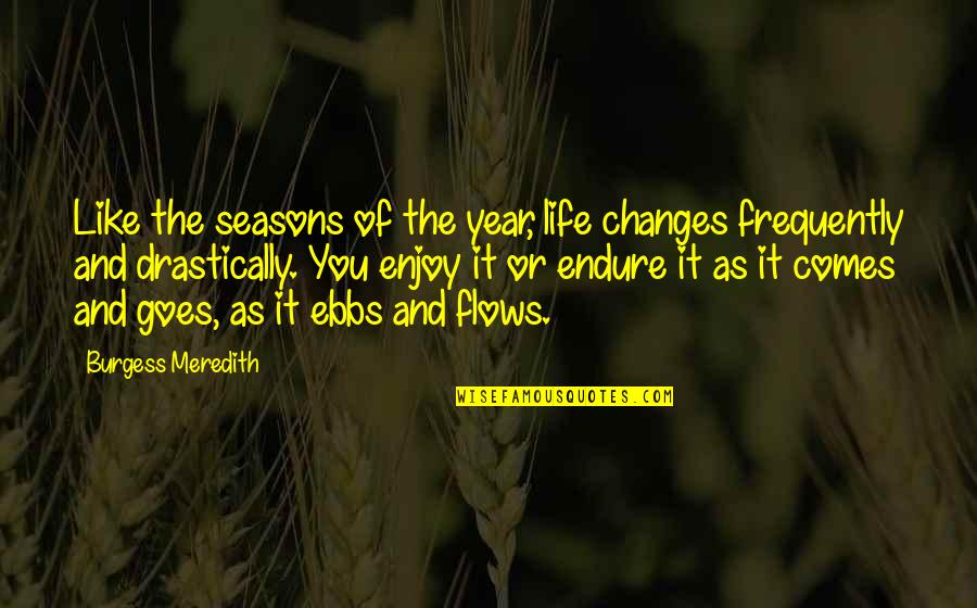 Ebb Of Life Quotes By Burgess Meredith: Like the seasons of the year, life changes
