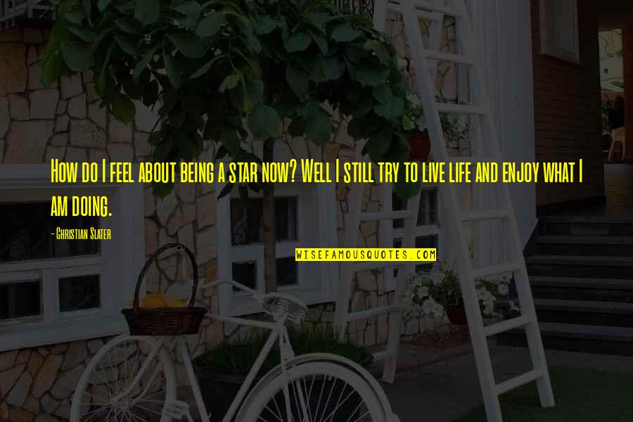 Ebenengleichung Quotes By Christian Slater: How do I feel about being a star