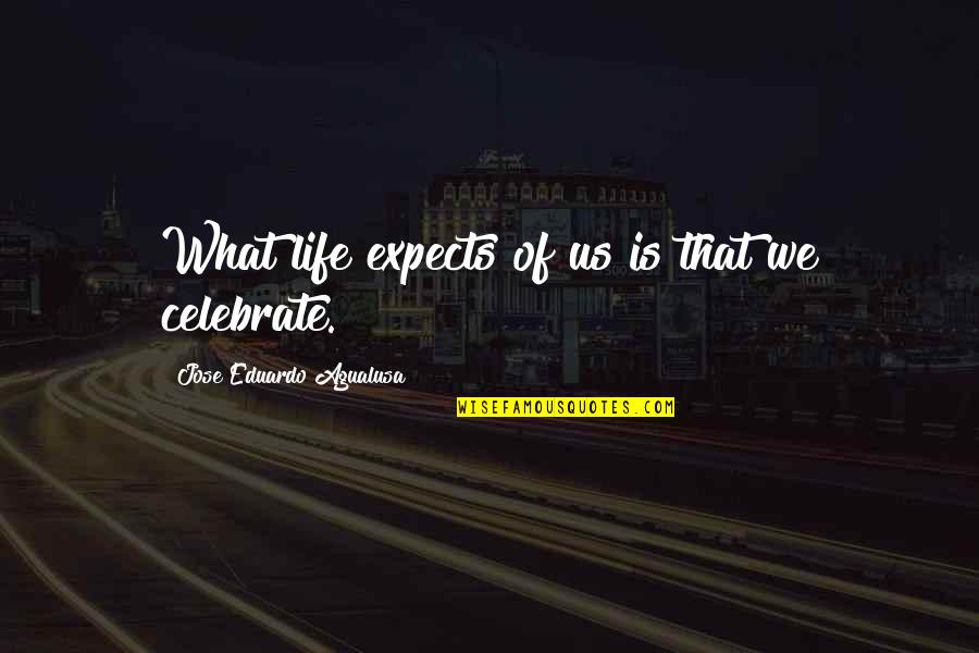 Eboost Quotes By Jose Eduardo Agualusa: What life expects of us is that we Eboost Quotes By Jose Eduardo Agualusa: What life expects of us is that we