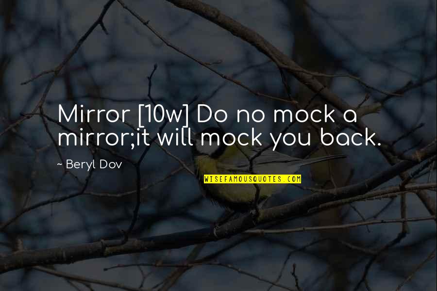 Ebrahim Alkazi Quotes By Beryl Dov: Mirror [10w] Do no mock a mirror;it will