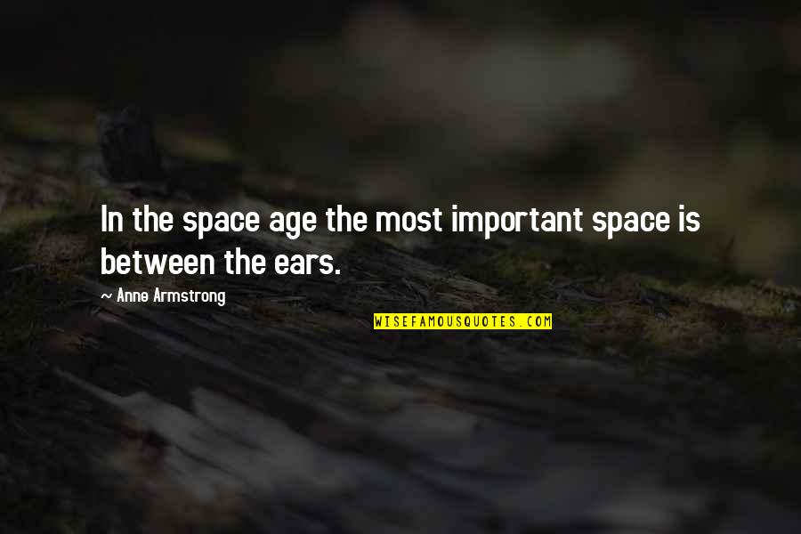 Ebraico Vinho Quotes By Anne Armstrong: In the space age the most important space