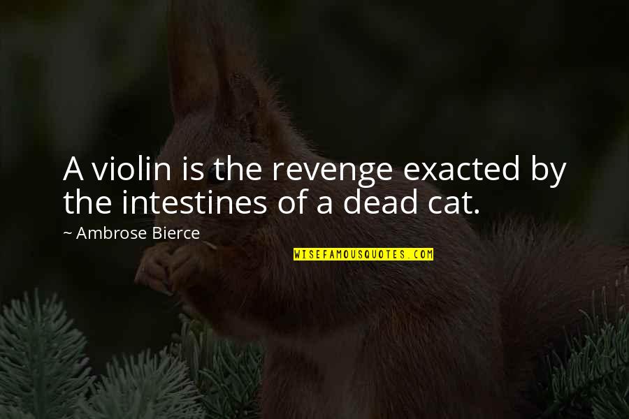 Ecale Quotes By Ambrose Bierce: A violin is the revenge exacted by the