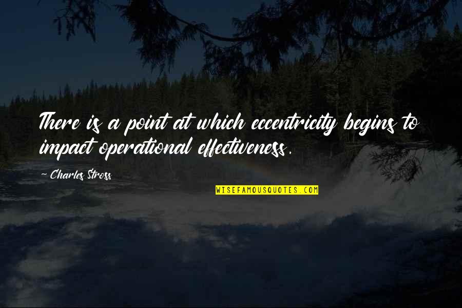 Eccentricity's Quotes By Charles Stross: There is a point at which eccentricity begins
