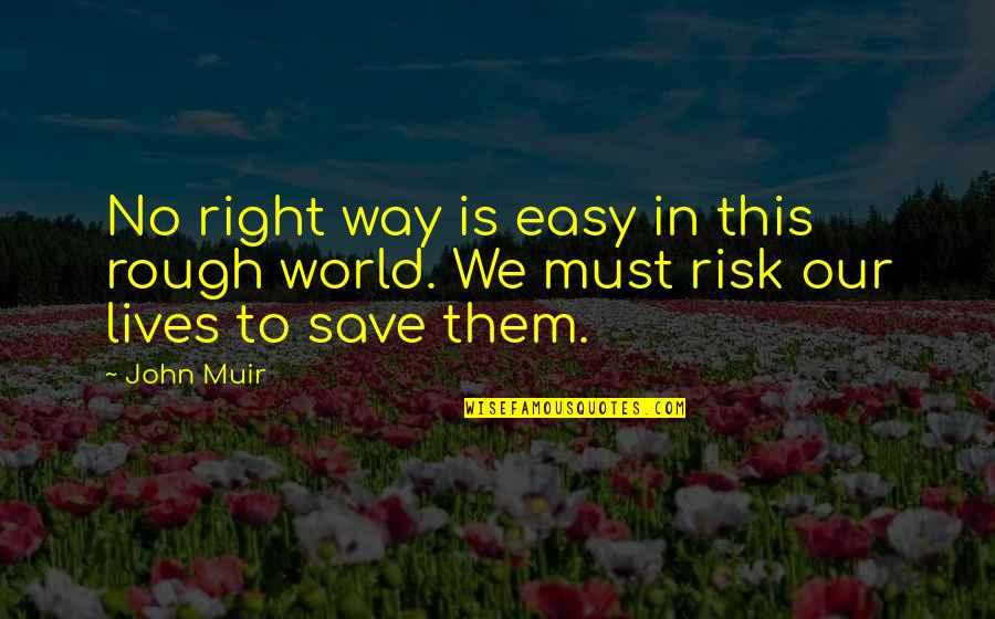 Echelons Education Quotes By John Muir: No right way is easy in this rough
