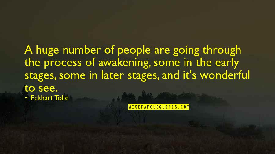 Eckhart Tolle's Quotes By Eckhart Tolle: A huge number of people are going through