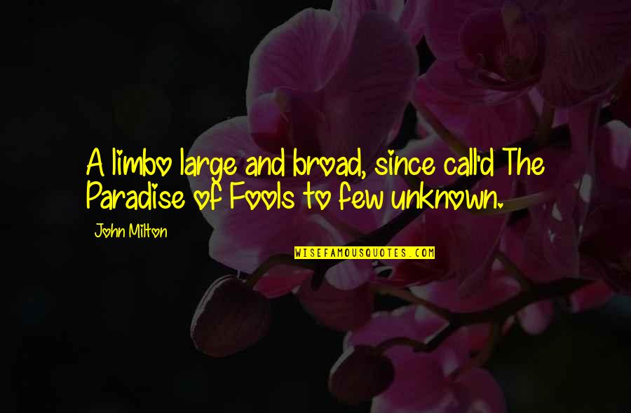 Eclogue 2 Quotes By John Milton: A limbo large and broad, since call'd The